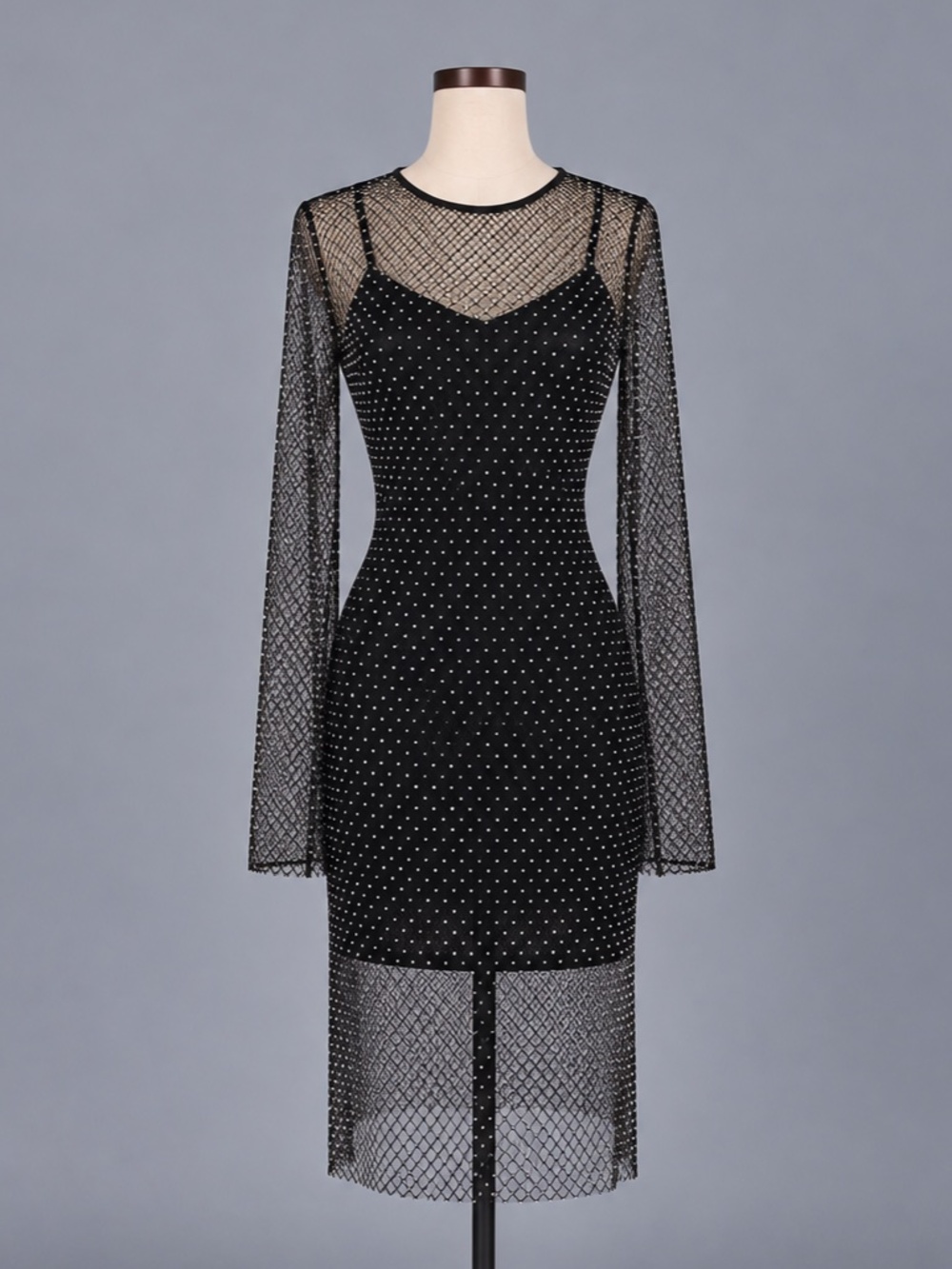Sincerely Jules Rhinestone Mesh Dress – Size S
